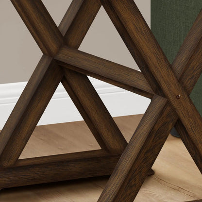 Compact Accent End Table with dark wood X-frame legs by Unique Piece Furniture on Tampa Home & Garden Store