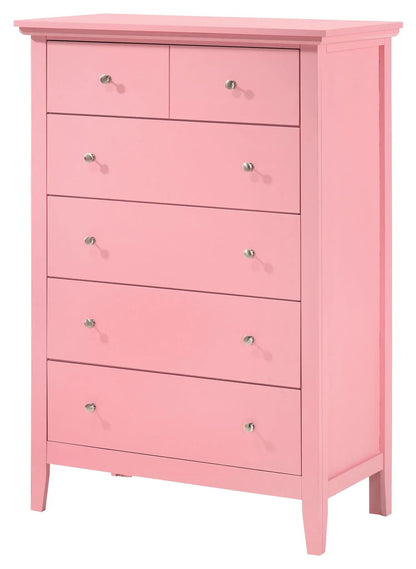 Hammond pink accent chest with silver knob pulls by Unique Piece Furniture on Tampa Home & Garden Store
