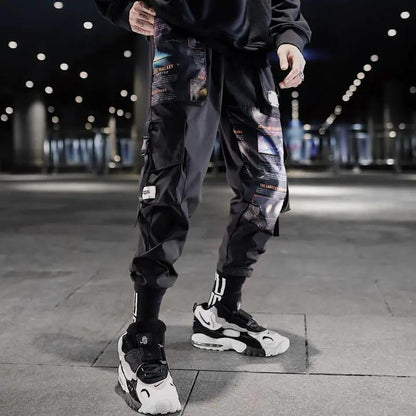 Men's Cropped Loose Overalls and Casual Pants