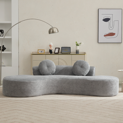 Modern Minimalist Curved Sofa for a Living Room