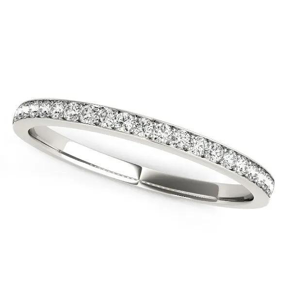 14k white gold prong-set round diamond wedding band 1/5 cttw Bids.com on Tampa Home & Garden Store