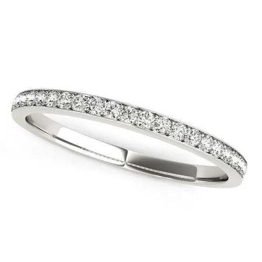 14k white gold prong-set round diamond wedding band 1/5 cttw Bids.com on Tampa Home & Garden Store
