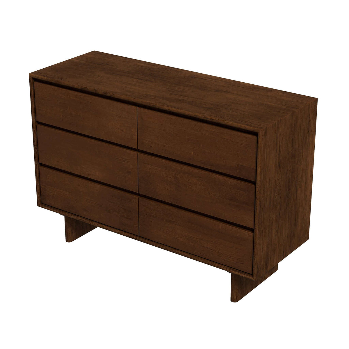 Dresser in brown solid wood, mid-century style, with six drawers by HouseOfZazla on Tampa Home & Garden Store