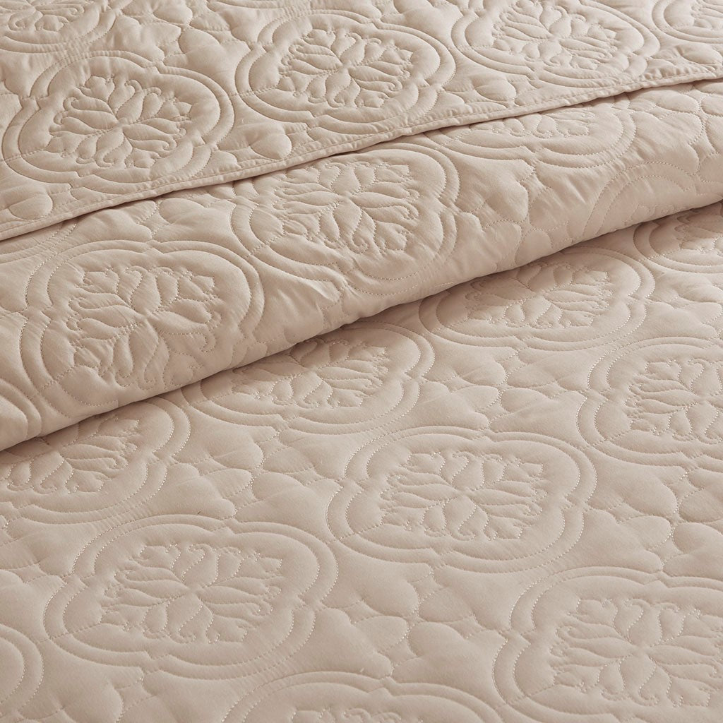 3 Piece Reversible Bedspread Set Khaki full/queen quilted bedding by HouseOfZazla on Tampa Home & Garden Store