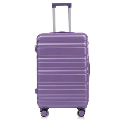 HIFINE Tourist 3-Piece ABS Spinner Luggage Set purple suitcase with telescoping handle on Tampa Home & Garden Store
