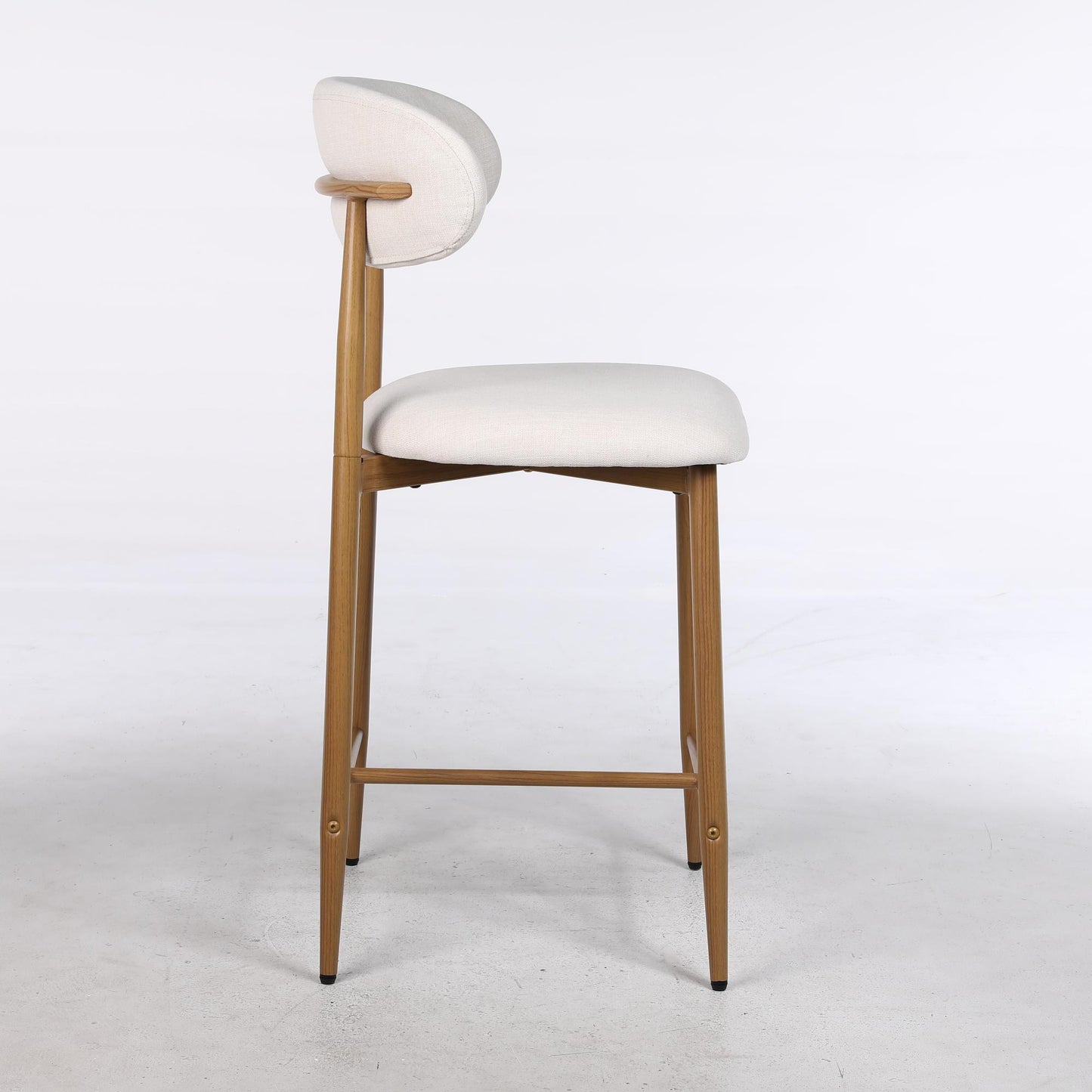 Set of Upholstered Counter Bar Stools for Kitchen