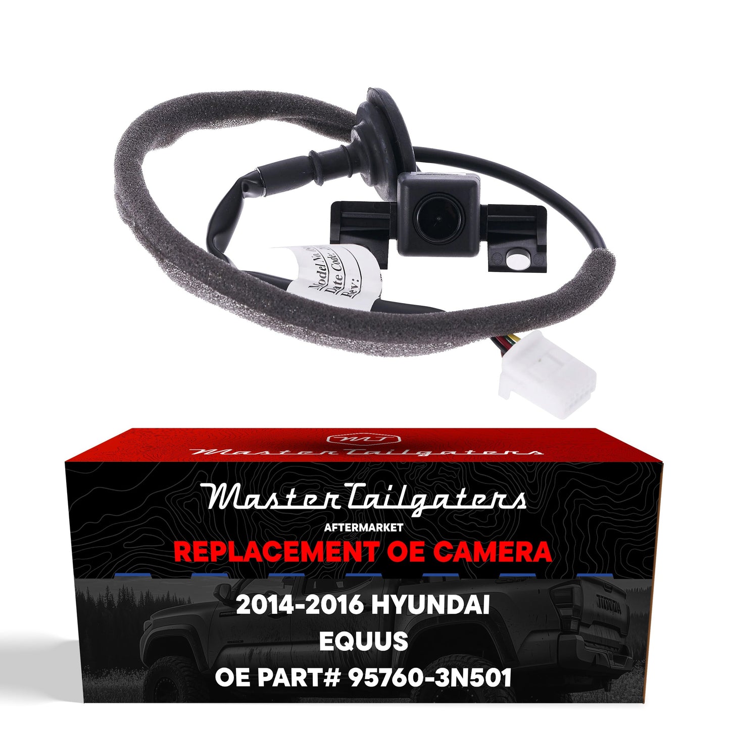Master Tailgaters OEM backup camera for Hyundai Equus 2014-2016, black camera with wiring on Tampa Home & Garden Store
