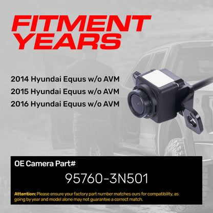 Master Tailgaters OEM backup camera for Hyundai Equus w/o AVM, black housing on Tampa Home & Garden Store