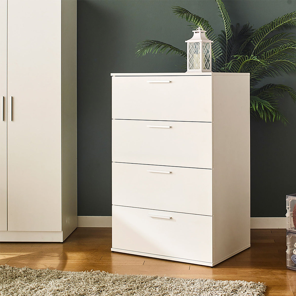 Oliver Farmhouse jumbo 4-drawer accent chest in white by HouseOfZazla on Tampa Home & Garden Store