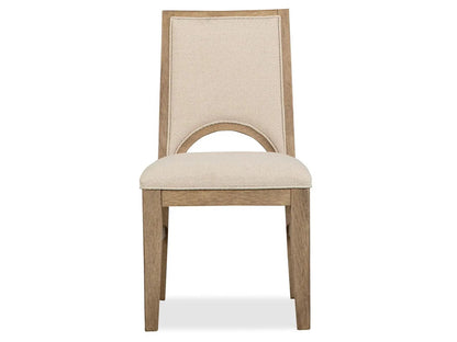 Tristan Upholstered Side Chair Set 2 Swiss Coffee