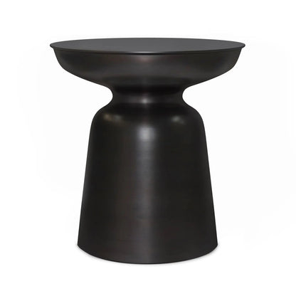 Toby Handcrafted metal accent table black round-top Unique Piece Furniture on Tampa Home & Garden Store