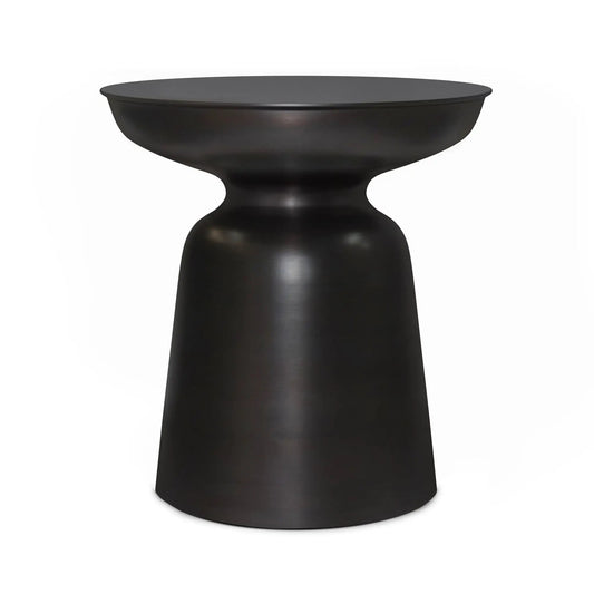 Toby Handcrafted metal accent table black round-top Unique Piece Furniture on Tampa Home & Garden Store
