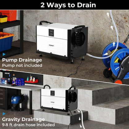 155 Pint Crawl Space Dehumidifier with 3 Modes and 24H Timer