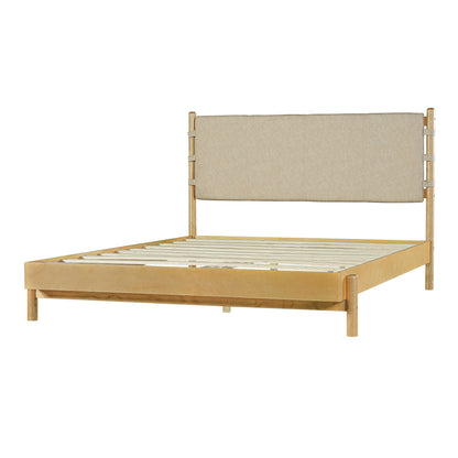 Queen Size Rubber Wood Bed Frame and Headboard