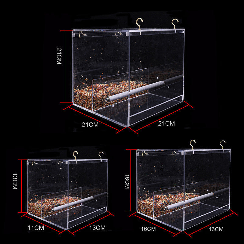 Three clear acrylic bird feeders with metal hanging hooks Sell My Stuff Bird Feeders on Tampa Home & Garden Store
