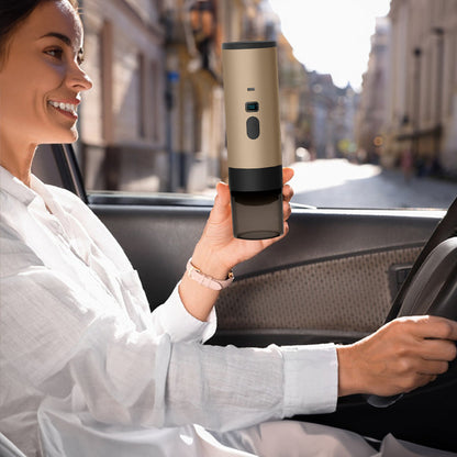 Portable Wireless 3-in-1 Espresso Maker, 7800mAh, Car/Home/Camping, Ground/Capsule Coffee. - Tampa Home & Garden Store