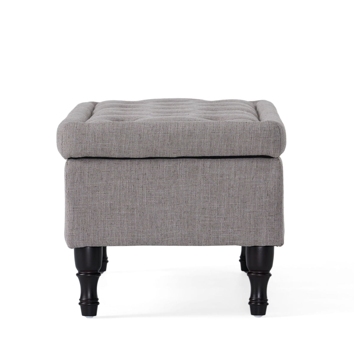Tufted rectangular fabric storage ottomans gray, concealed storage, 2-pack HouseOfZazla on Tampa Home & Garden Store