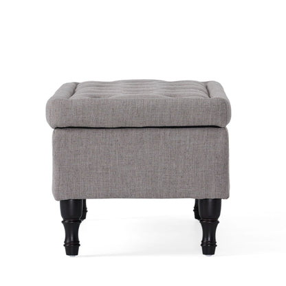 Tufted rectangular fabric storage ottomans gray, concealed storage, 2-pack HouseOfZazla on Tampa Home & Garden Store