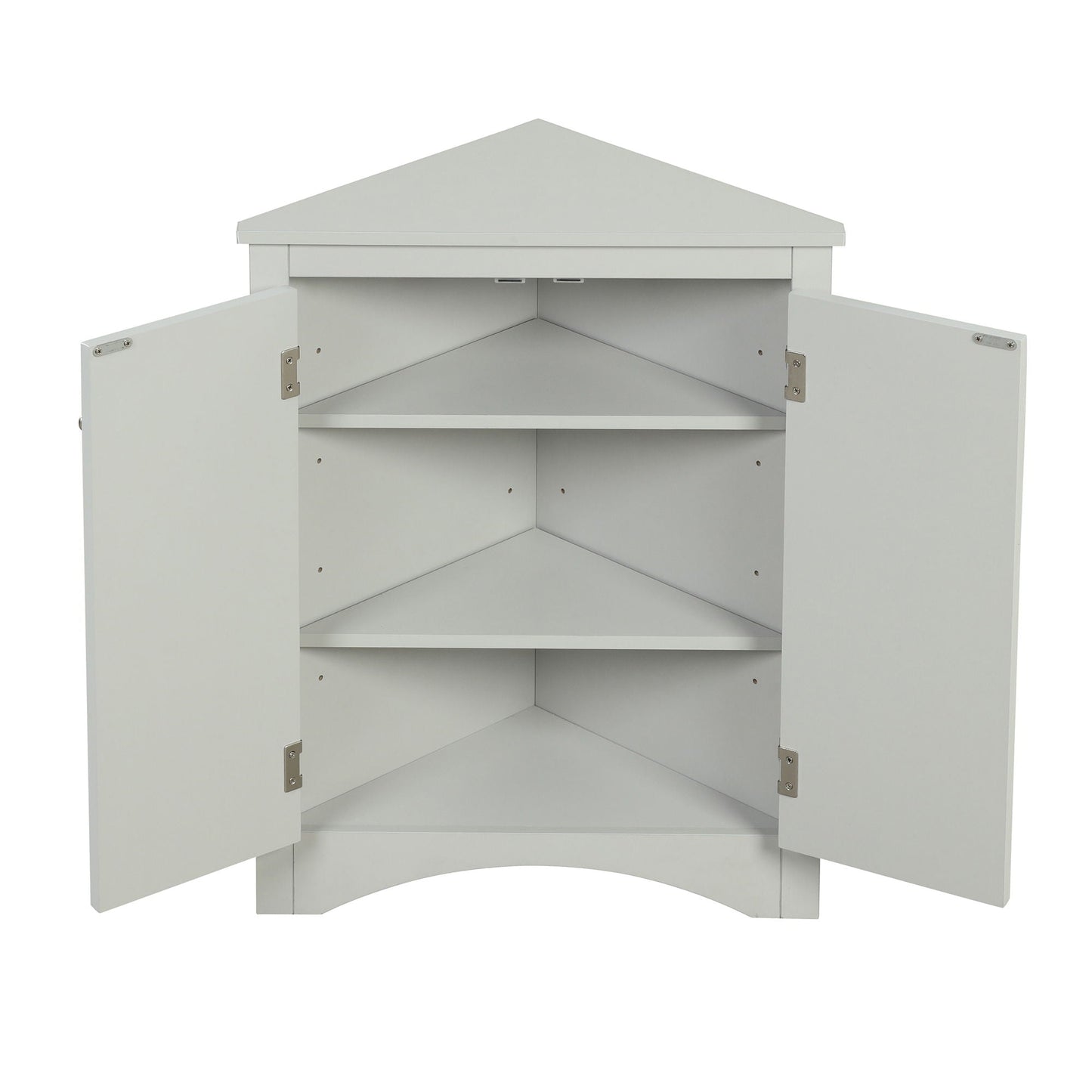 Triangle white bathroom storage cabinet with adjustable shelves, linen cabinet HouseOfZazla on Tampa Home & Garden Store