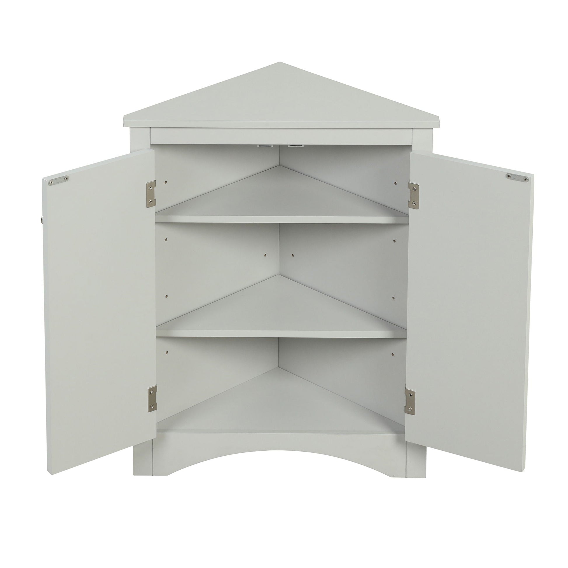 Triangle white bathroom storage cabinet with adjustable shelves, linen cabinet HouseOfZazla on Tampa Home & Garden Store