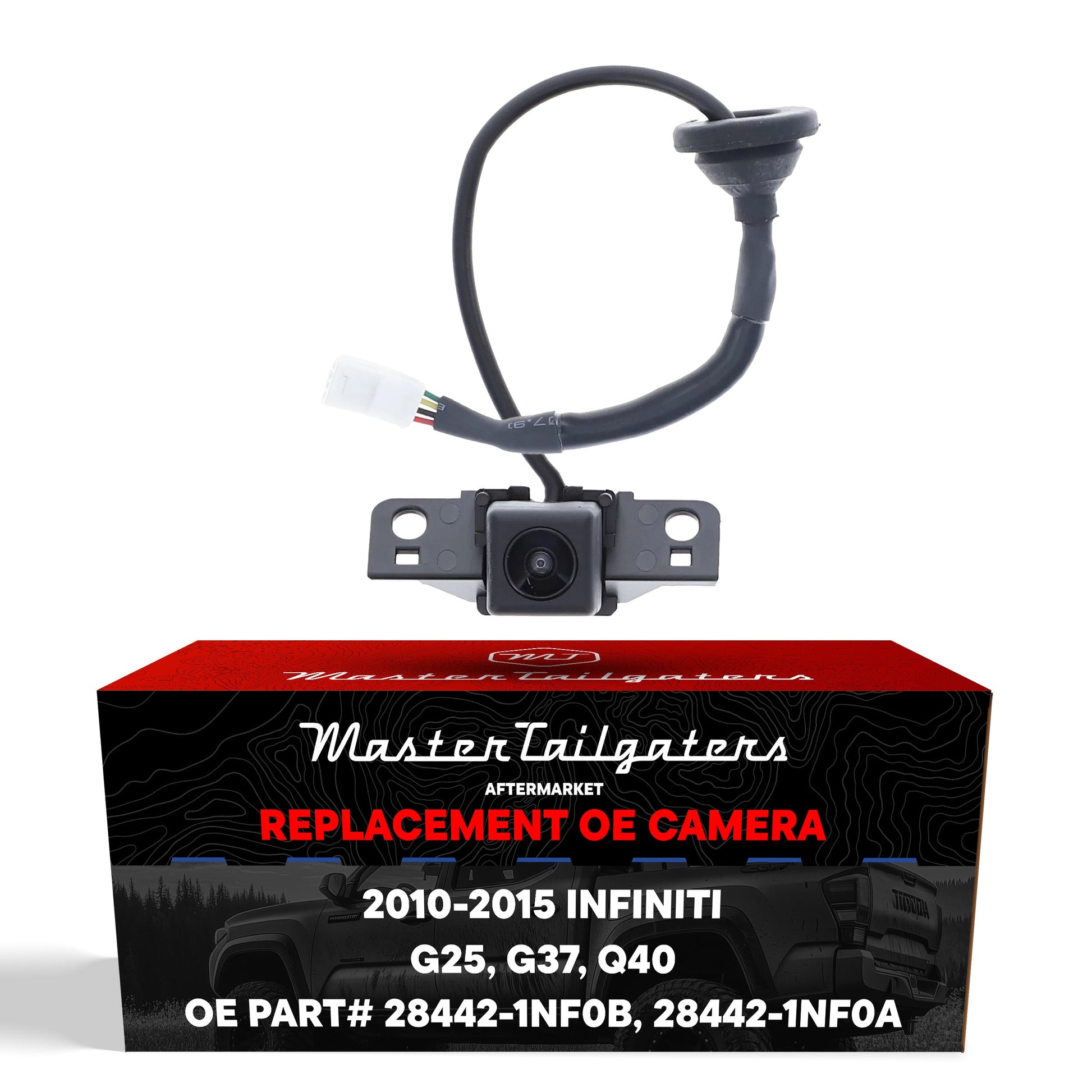 Master Tailgaters backup camera for Infiniti G25/G37/Q40, OEM replacement with harness on Tampa Home & Garden Store