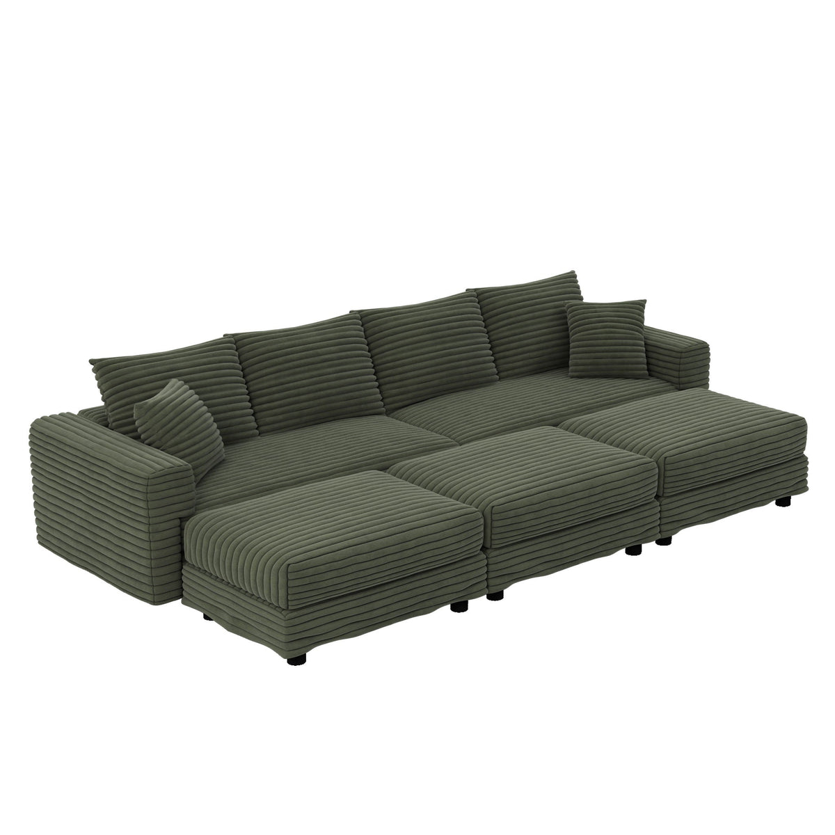 Convertible Sofa With Deep Seat and Pillows