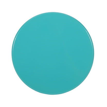 Serenita outdoor side table set of 2 round teal top edge close-up by HouseOfZazla on Tampa Home & Garden Store