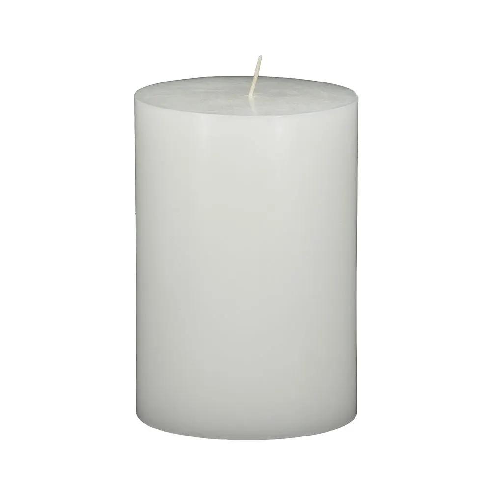 Unscented soy wax pillar candle set of 2, white cylindrical candle on Tampa Home & Garden Store