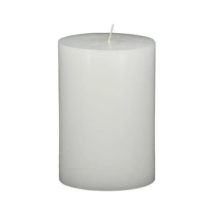 Unscented soy wax pillar candle set of 2, white cylindrical candle on Tampa Home & Garden Store