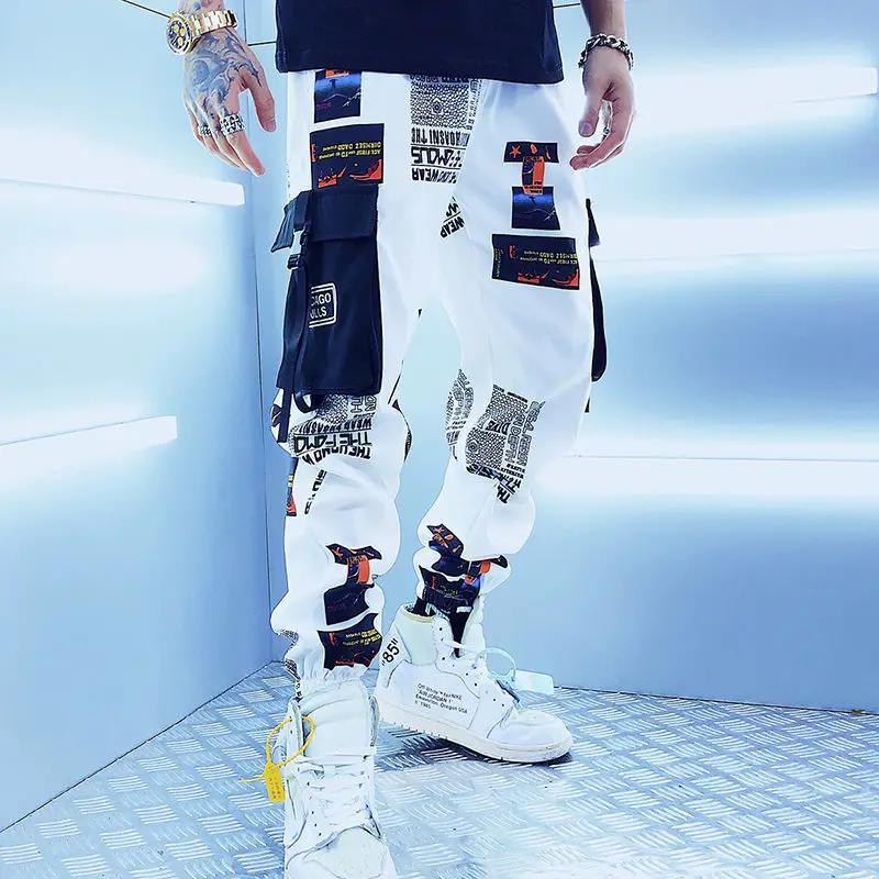 Men's Cropped Loose Overalls and Casual Pants