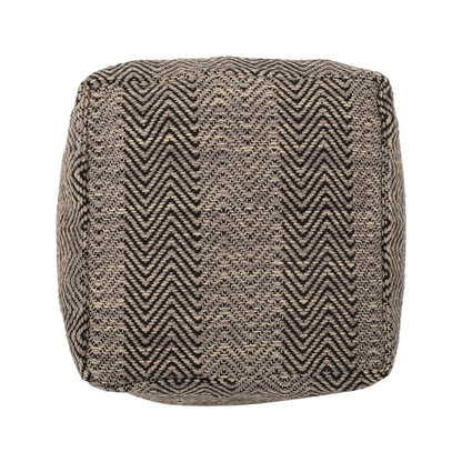 Barracuda Handcrafted Cotton Pouf with Chevron