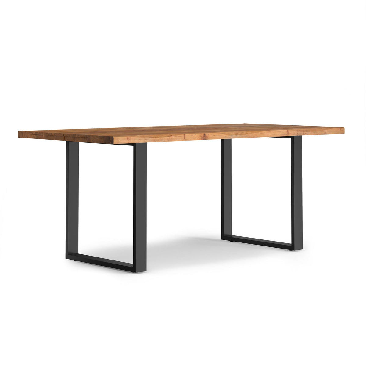 Solid acacia wood dining table with black iron legs by HouseOfZazla on Tampa Home & Garden Store