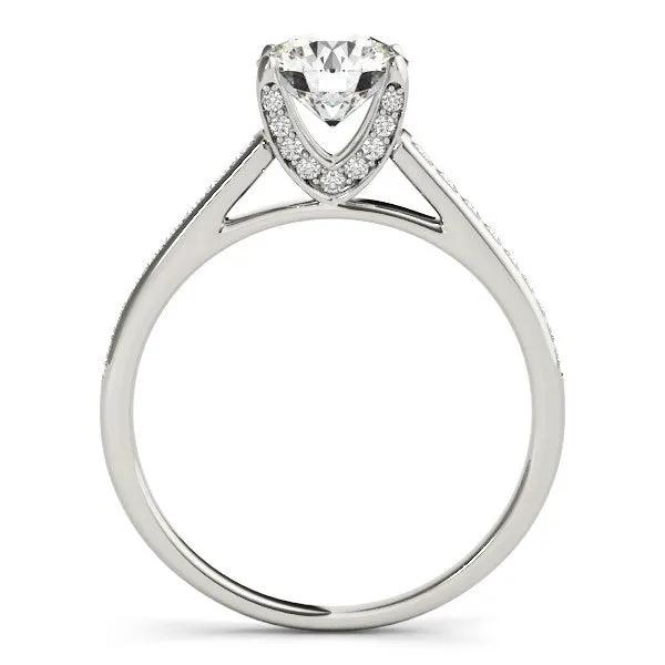 14k white gold diamond engagement ring cathedral setting with pavé halo Bids.com on Tampa Home & Garden Store