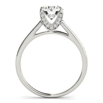 14k white gold diamond engagement ring cathedral setting with pavé halo Bids.com on Tampa Home & Garden Store