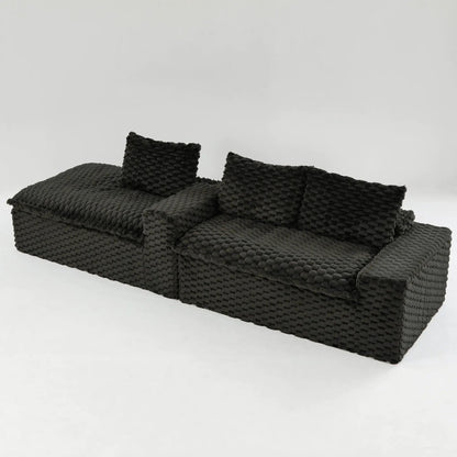 Modular Sofa, Convertible Twin Seat with Chaise