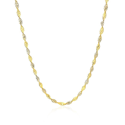 2.0mm two-tone 14k Singapore chain necklace by Bids.com on Tampa Home & Garden Store