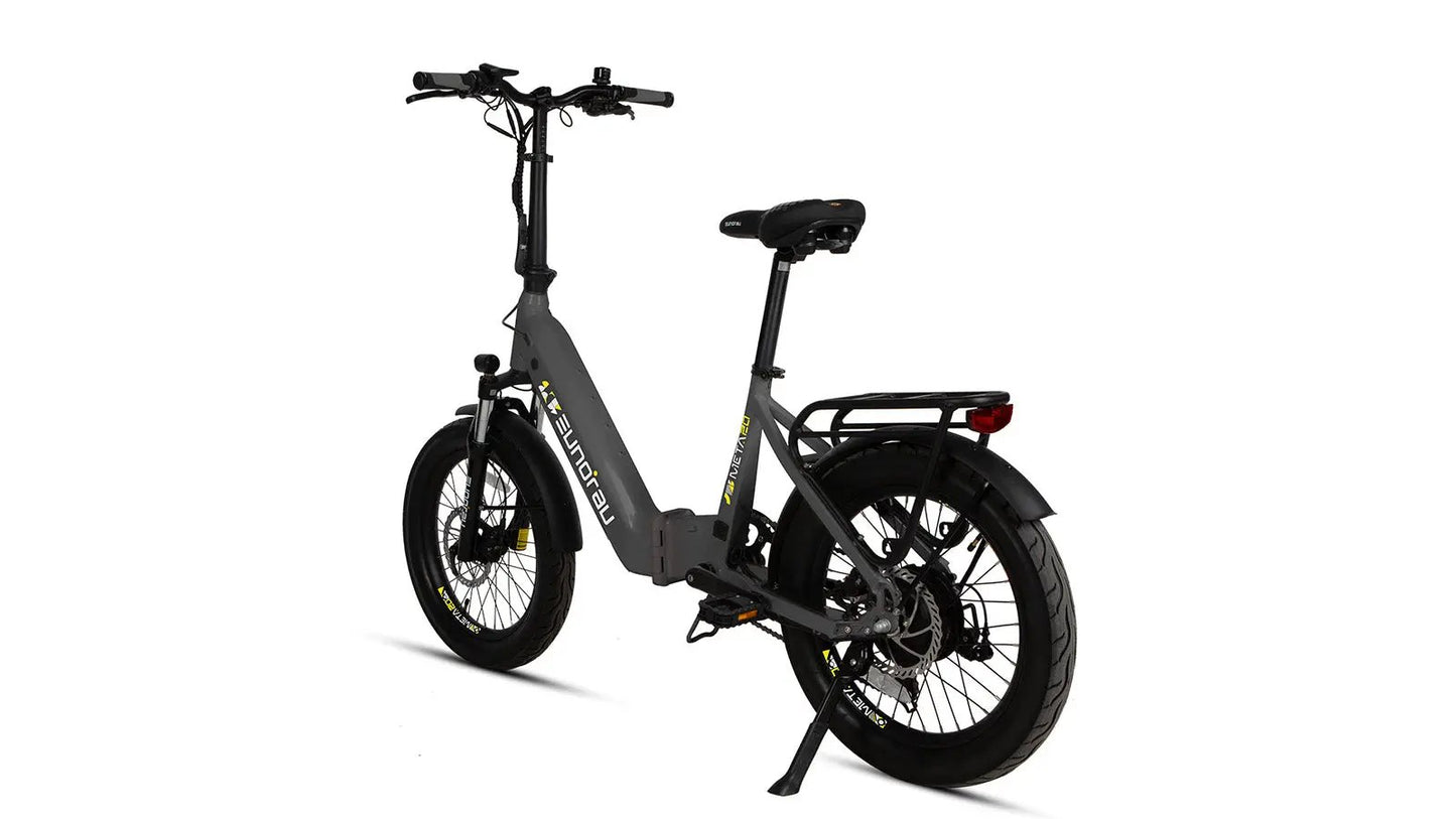 META20 1.0 City Model electric bicycle by EUNORAU E-BIKE US, gray frame with rear rack on Tampa Home & Garden Store