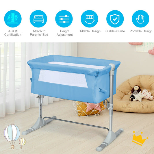 Travel Portable Baby Bed Side Sleeper Bassinet Crib with Carrying Bag - Tampa Home & Garden Store