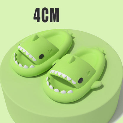 Shark-shaped green slides, Stevvex lightweight open-toe beach sandals, pair on Tampa Home & Garden Store