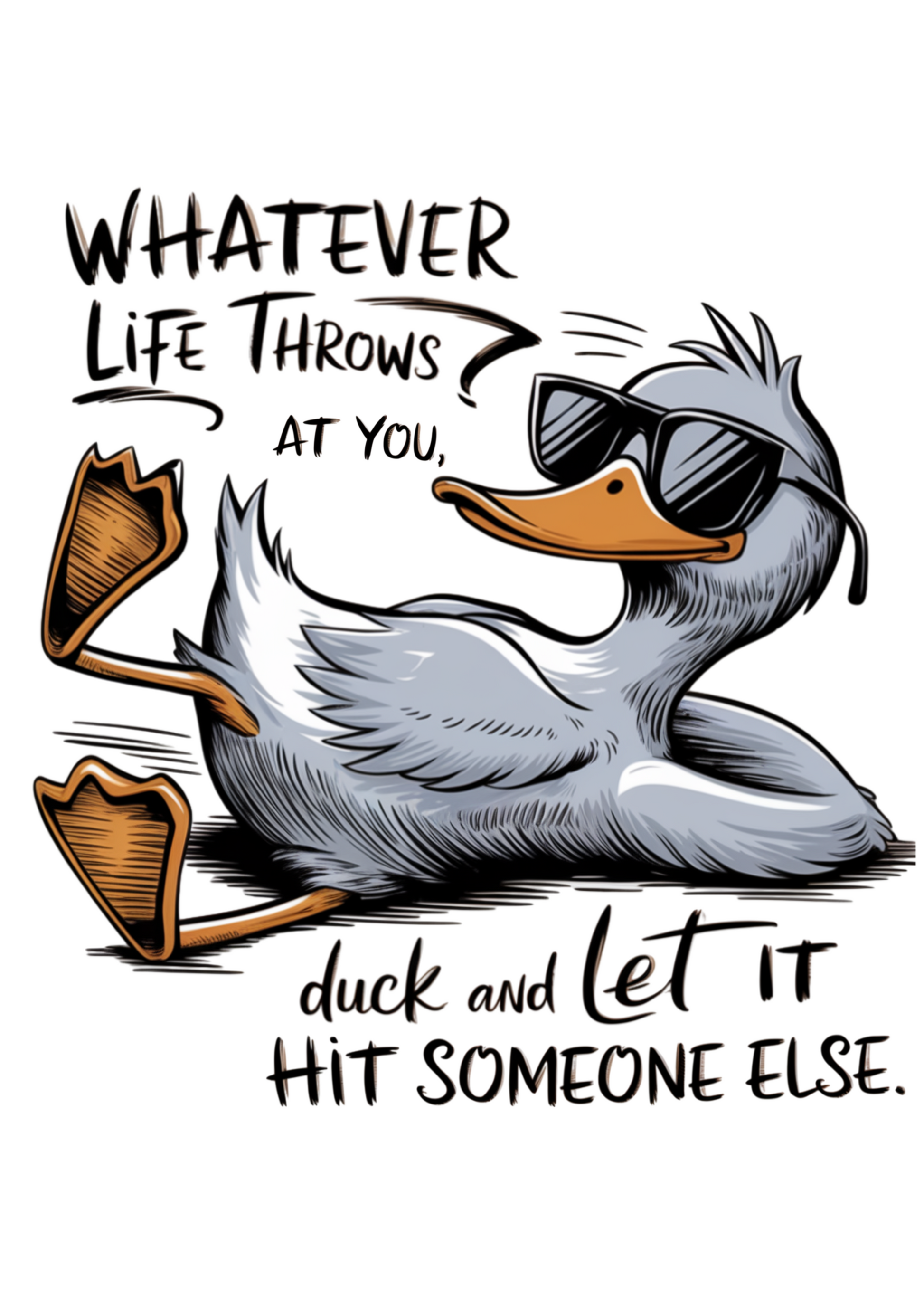 Whatever Life Throws at You bamboo/cotton graphic T-shirt unisex by Spun Bamboo, printed shirt on Tampa Home & Garden Store