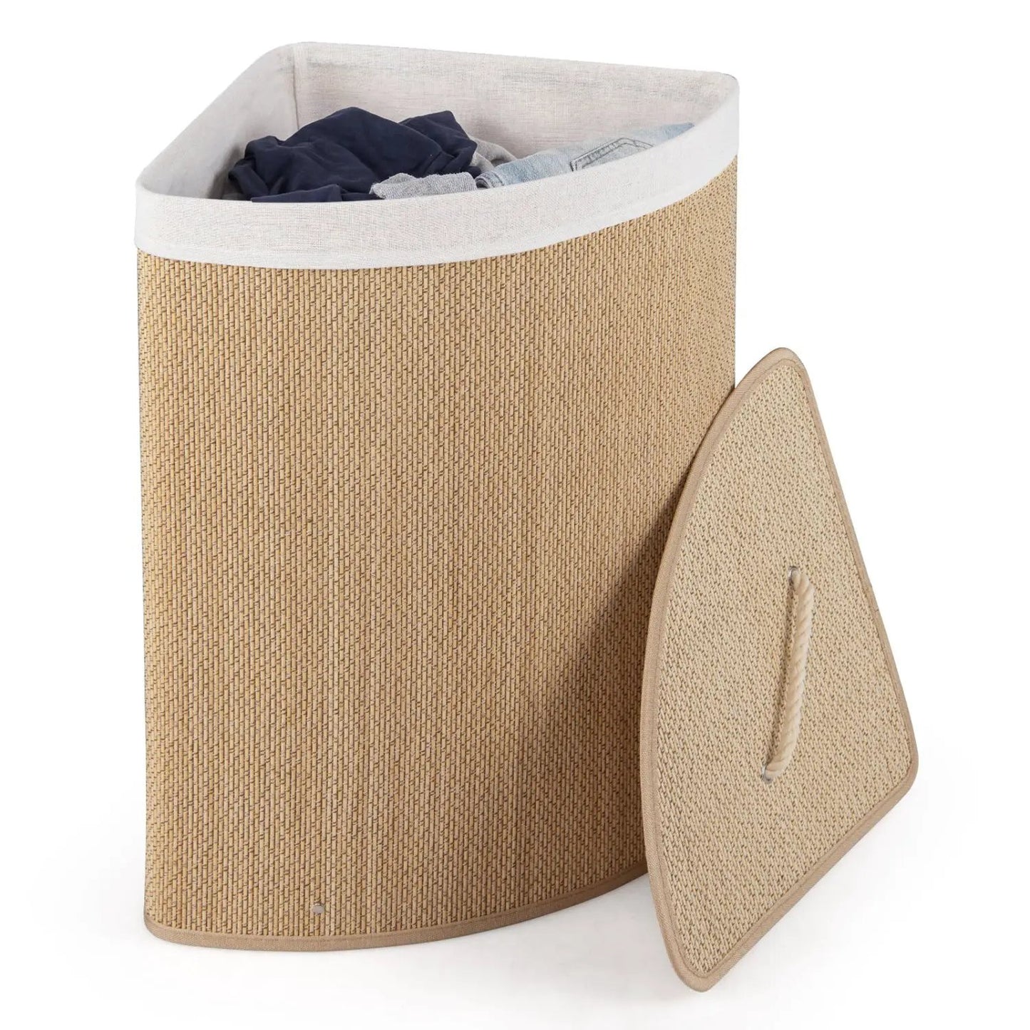 Bamboo Laundry Hamper 15 Gallon with Liner