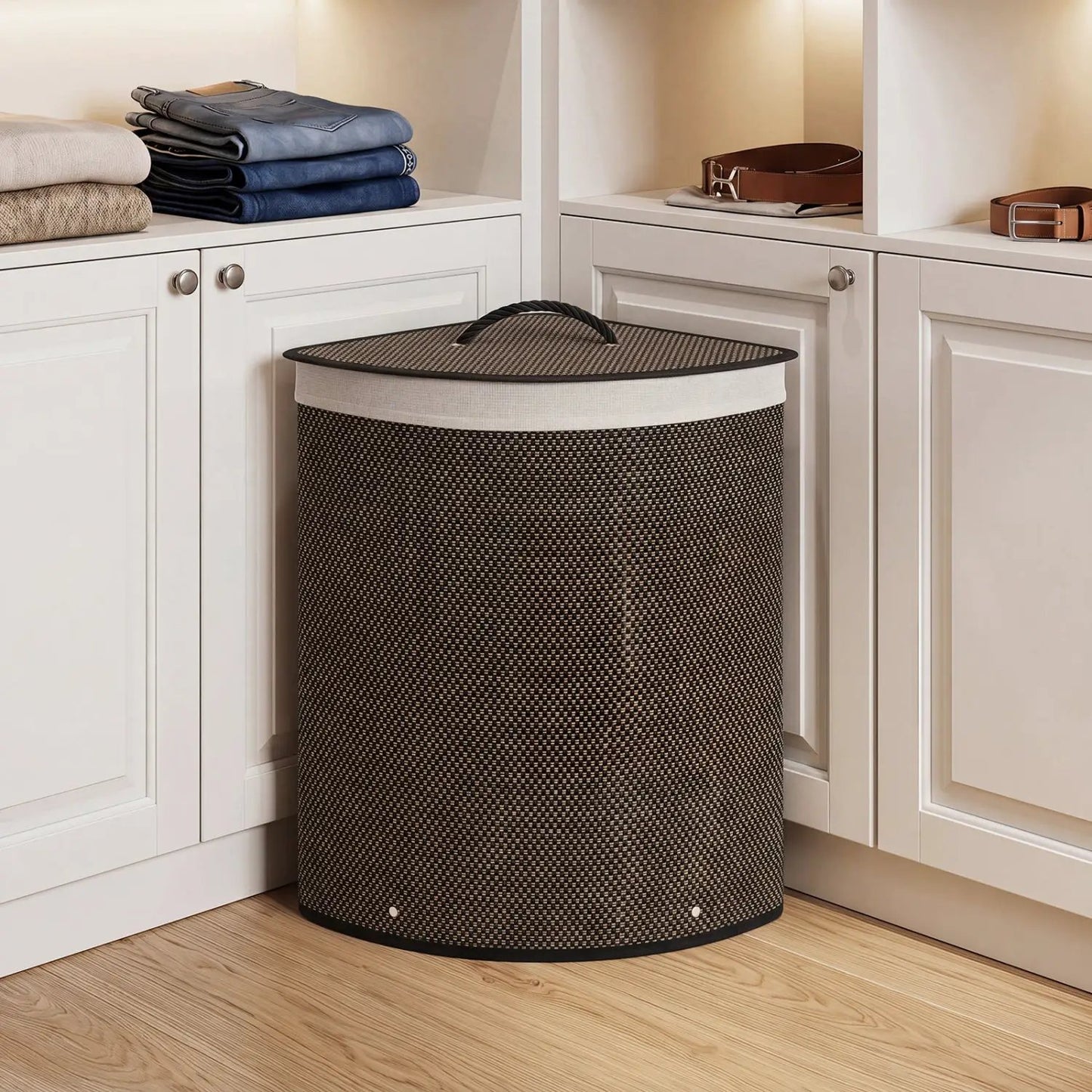 Bamboo Laundry Hamper 15 Gallon with Liner