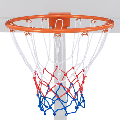 15 Inch Basketball Rim Goal Replacement with All Weather Net and Mounting Hardware