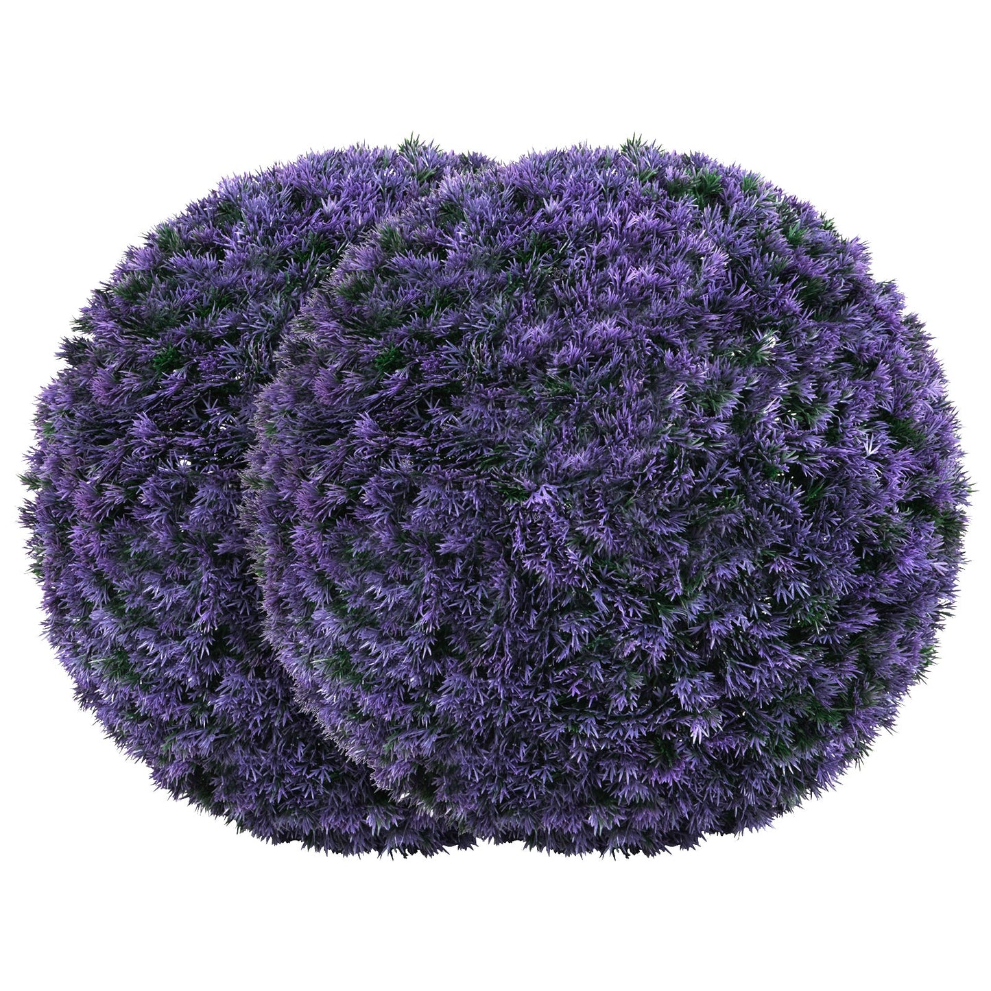 Bolas de topiario de boj artificial redondas de 15 pulgadas, juego de 2 para interior/exterior - Morado