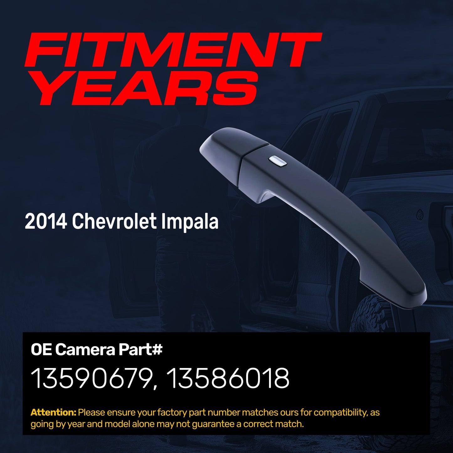 Exterior door handle black primed replacement for 2014 Impala w/o keyhole Master Tailgaters on Tampa Home & Garden Store