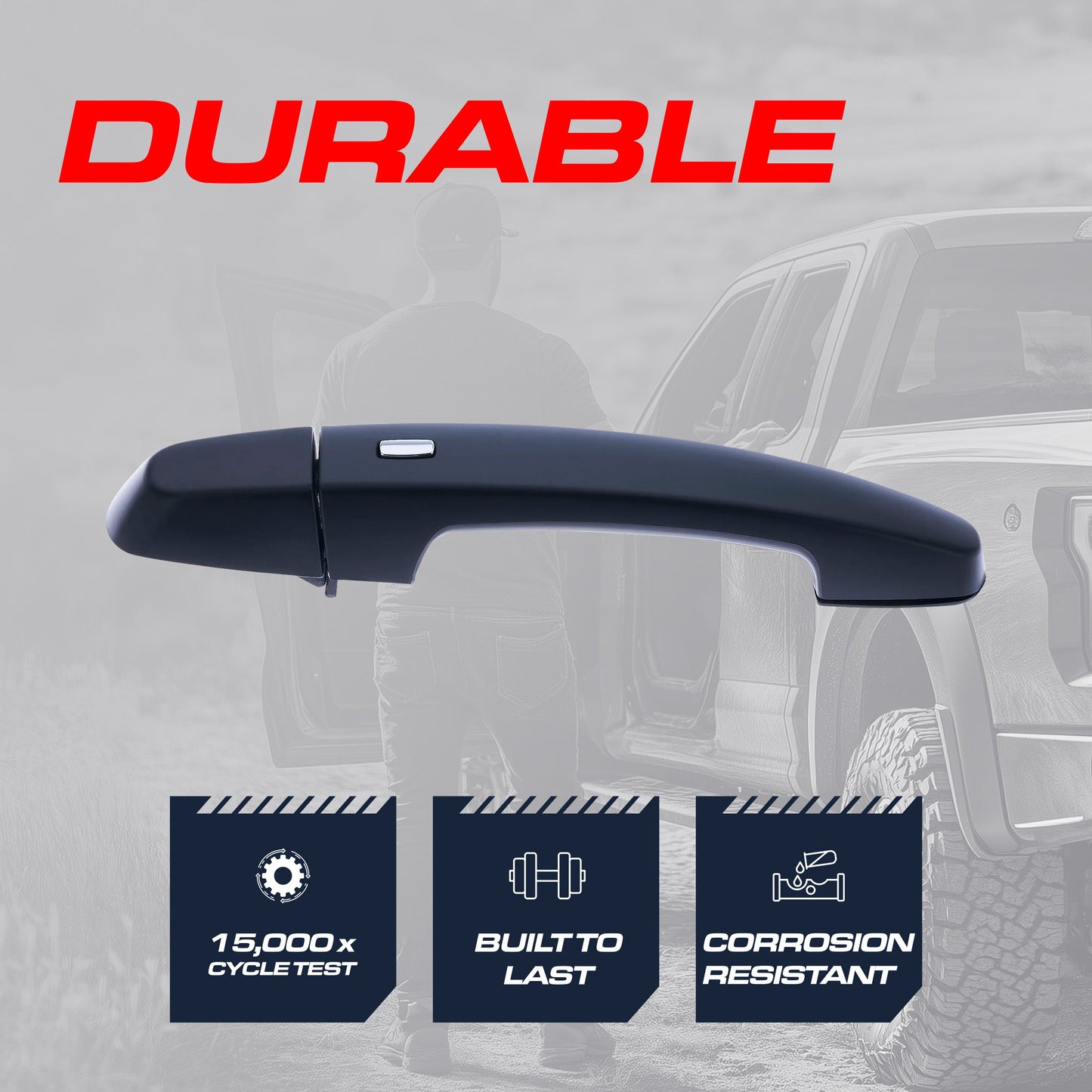 Exterior door handle Black primed replacement for 2014 Impala passenger side without keyhole on Tampa Home & Garden Store