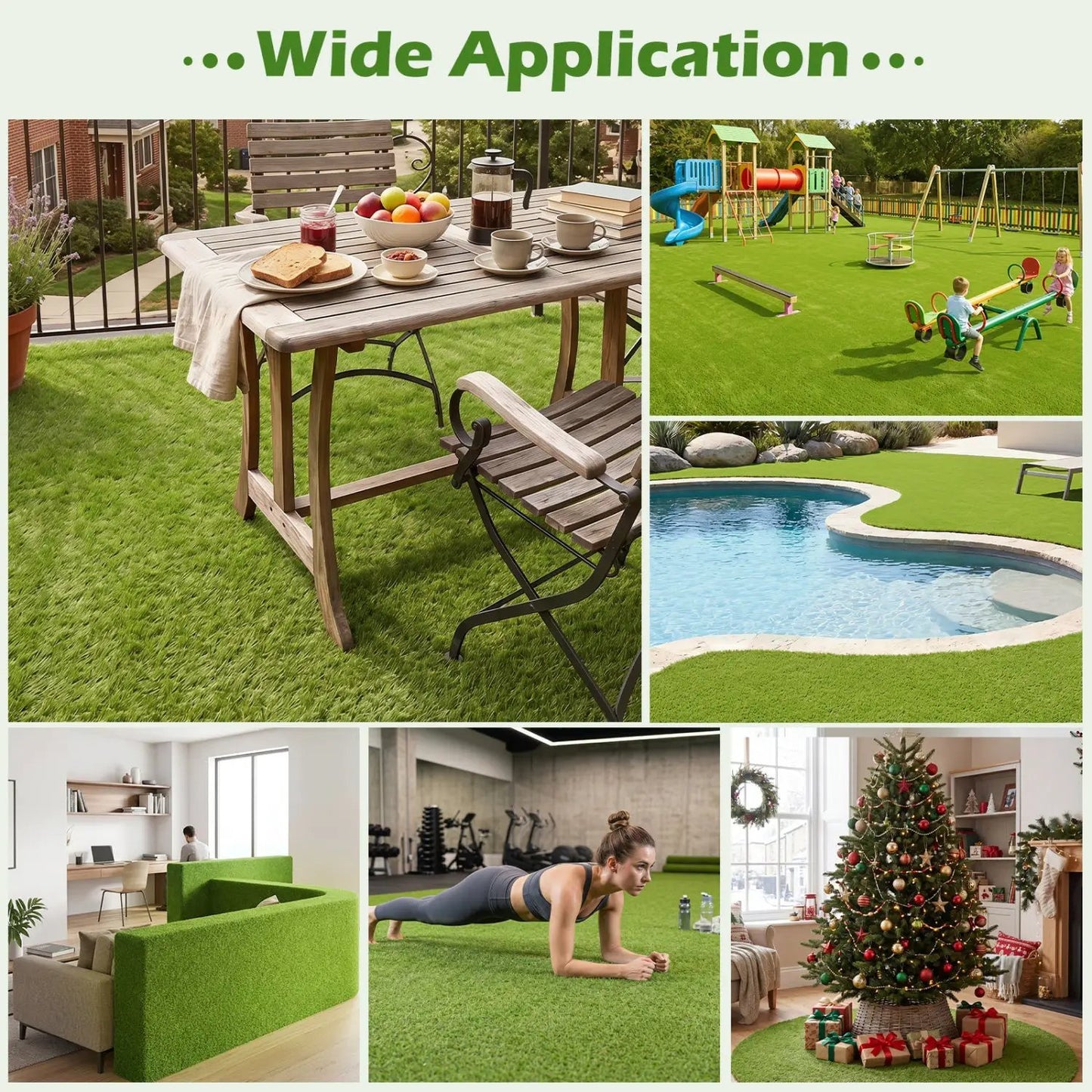 Artificial Turf Rug 15 x 7 Feet With Low Pile