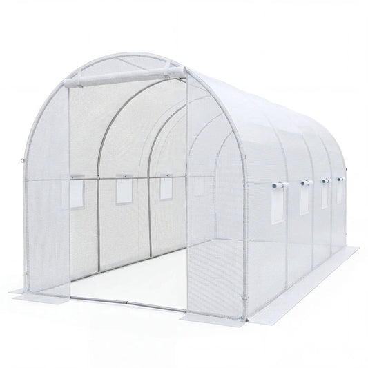 Walk in Greenhouse 15 by 7 by 7 ft PE Cover