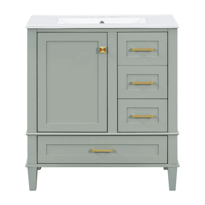 Bathroom Vanity With Sink Solid Wood Cabinet
