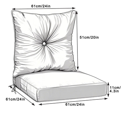 Outdoor Deep Seat Cushions set of 2 white cushions for patio furniture on Tampa Home & Garden Store